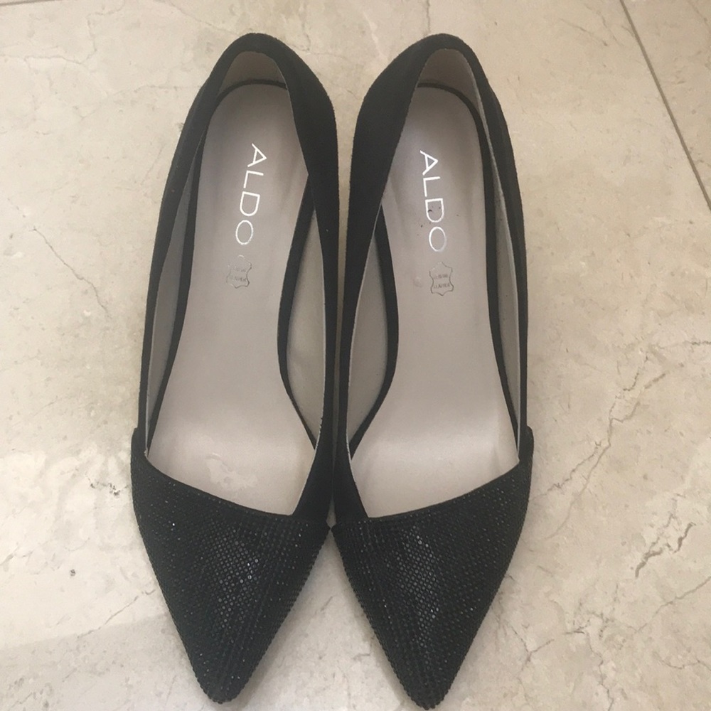Aldo black sequin stilhettos